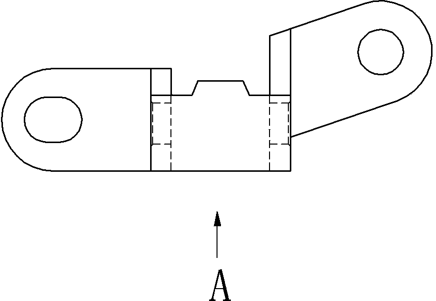 Bending and shaping die for automobile upper door hinge brackets