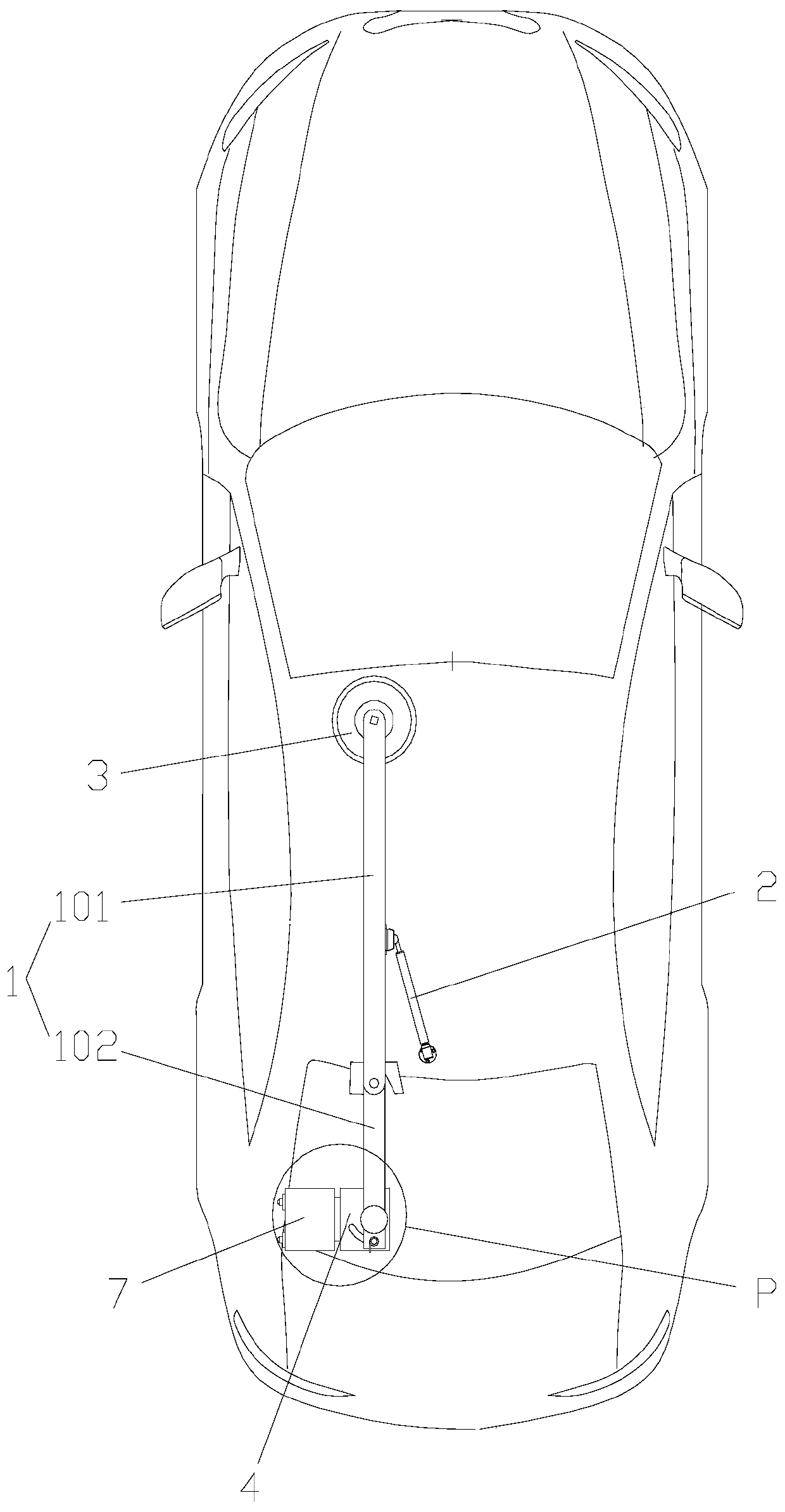 Automobile running direction control device capable of receiving power during running and automobile