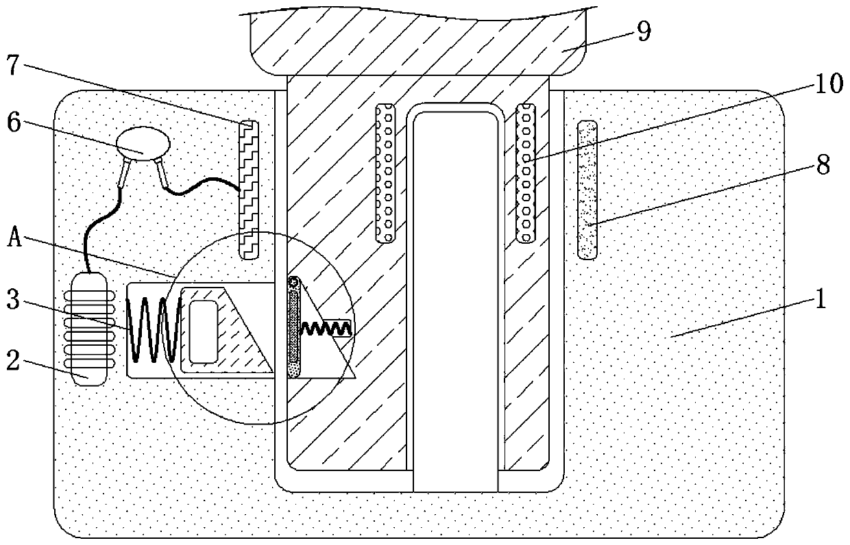 Electromagnetic control-based mistaken pulling prevention device for intelligent household appliance