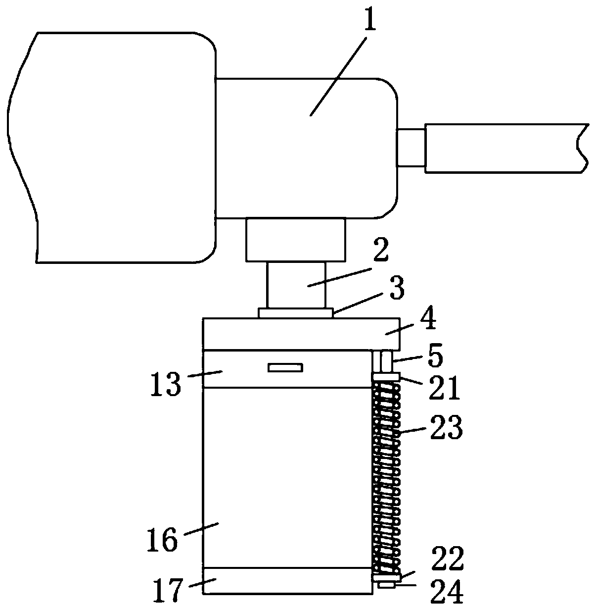 A kind of liquid storage bottle structure of sputum aspirator used in emergency room