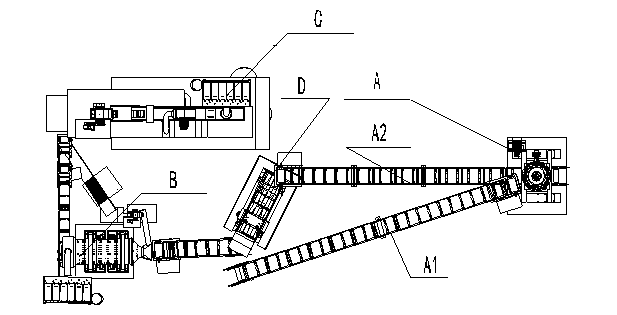 Dust-free machine-made natural sand manufacturing separation system and method