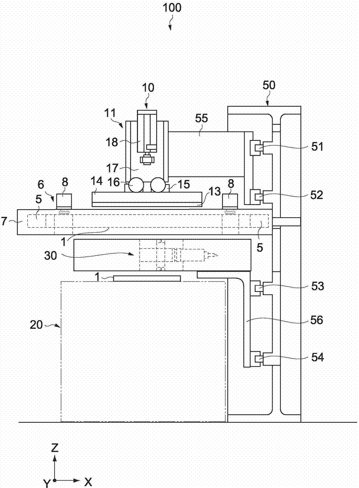 Screen printing device, scraper mechanism and manufacturing method for print and substrate