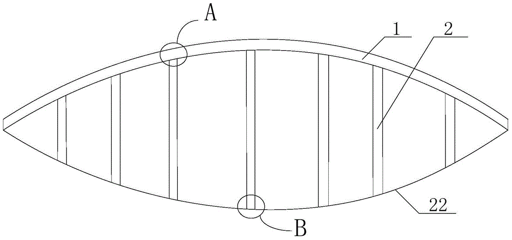 A tension beam based on bamboo structure