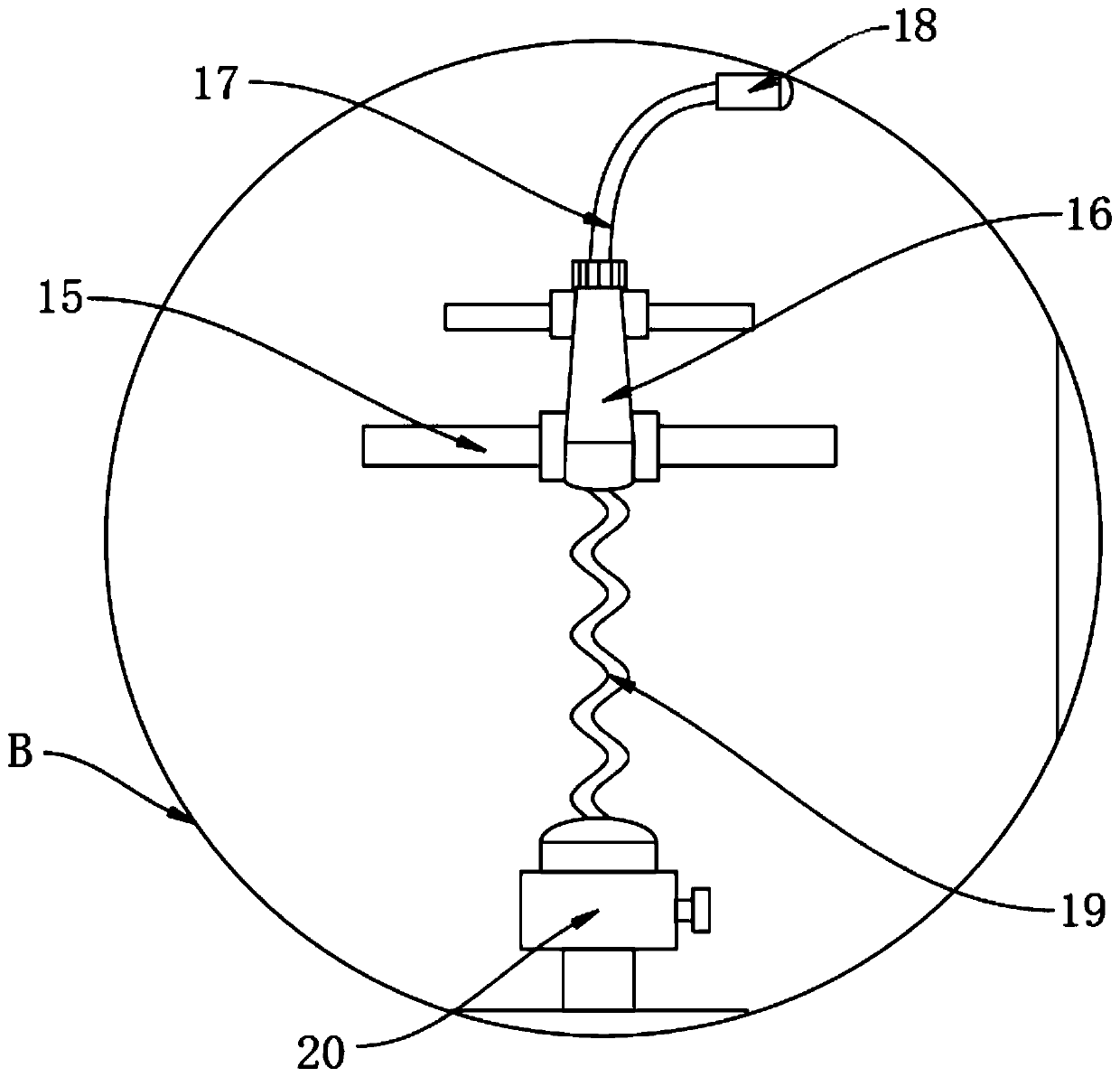 Throat drainage drug delivery device for respiratory medicine department