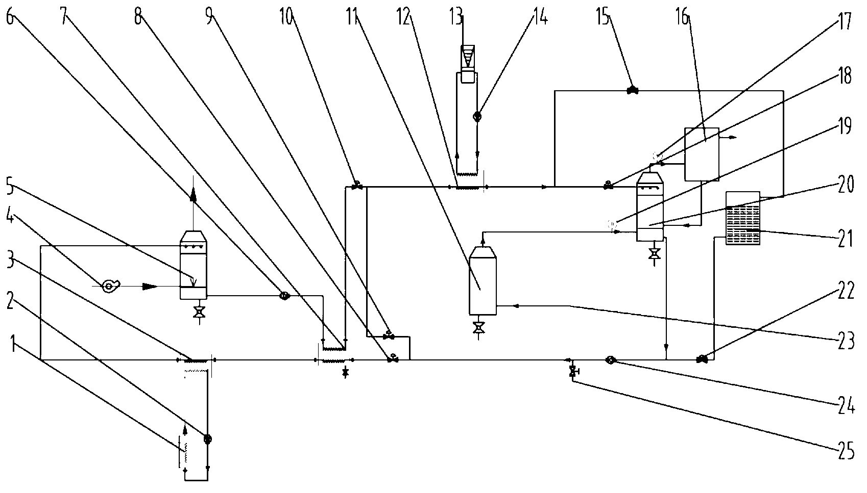 Device for reducing humidity of low-concentration gas and dehumidification method