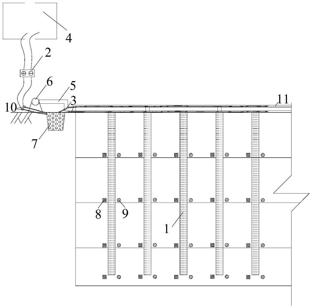 Device and method for reinforcing foundation through vacuum preloading-electroosmosis-heating combined biological enzymes