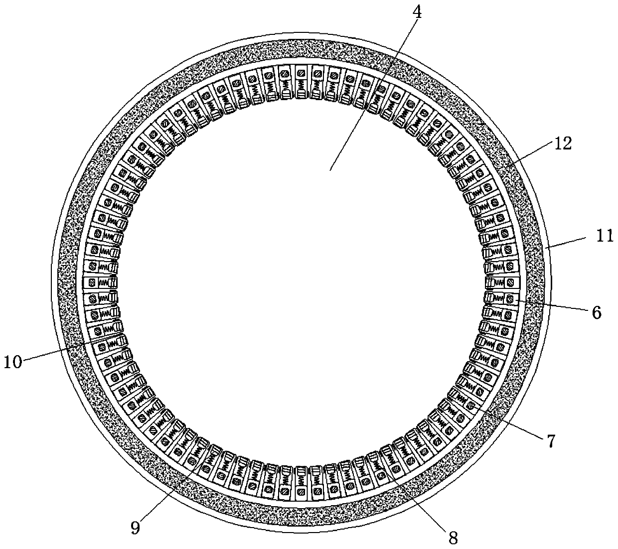 Printing roller with variable pattern for magnetic printing