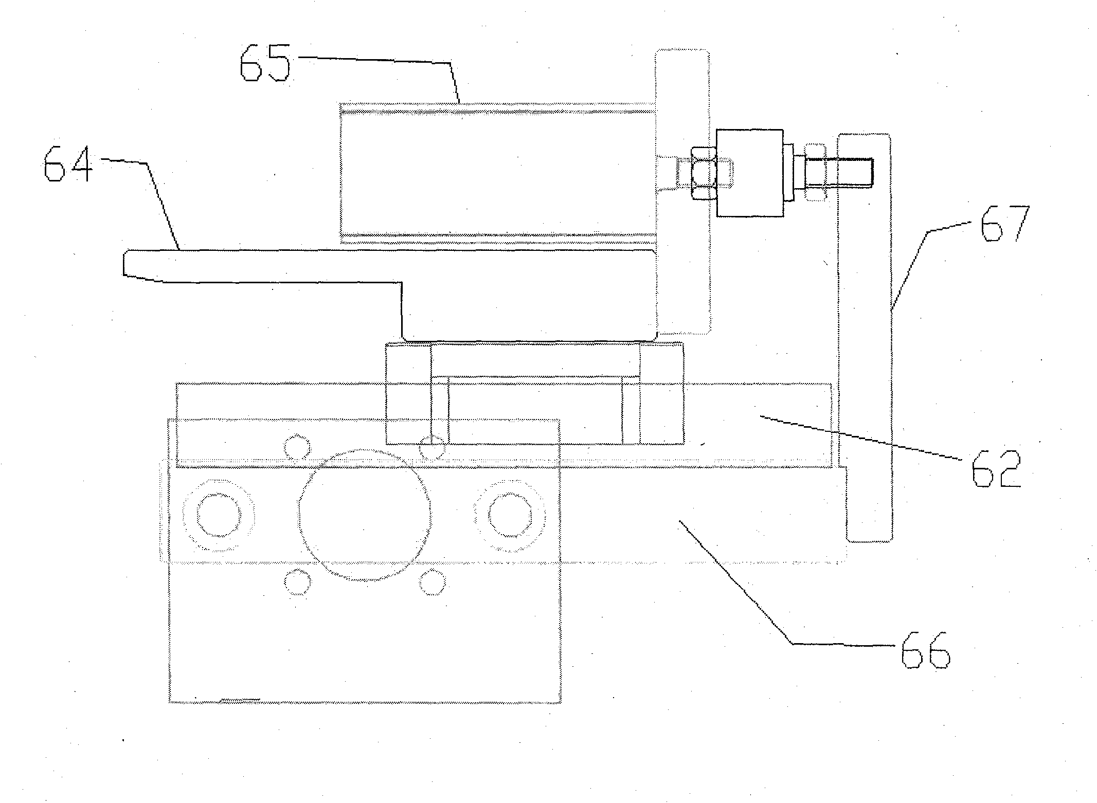 Transmission mechanism of plastic bottle blowing machine