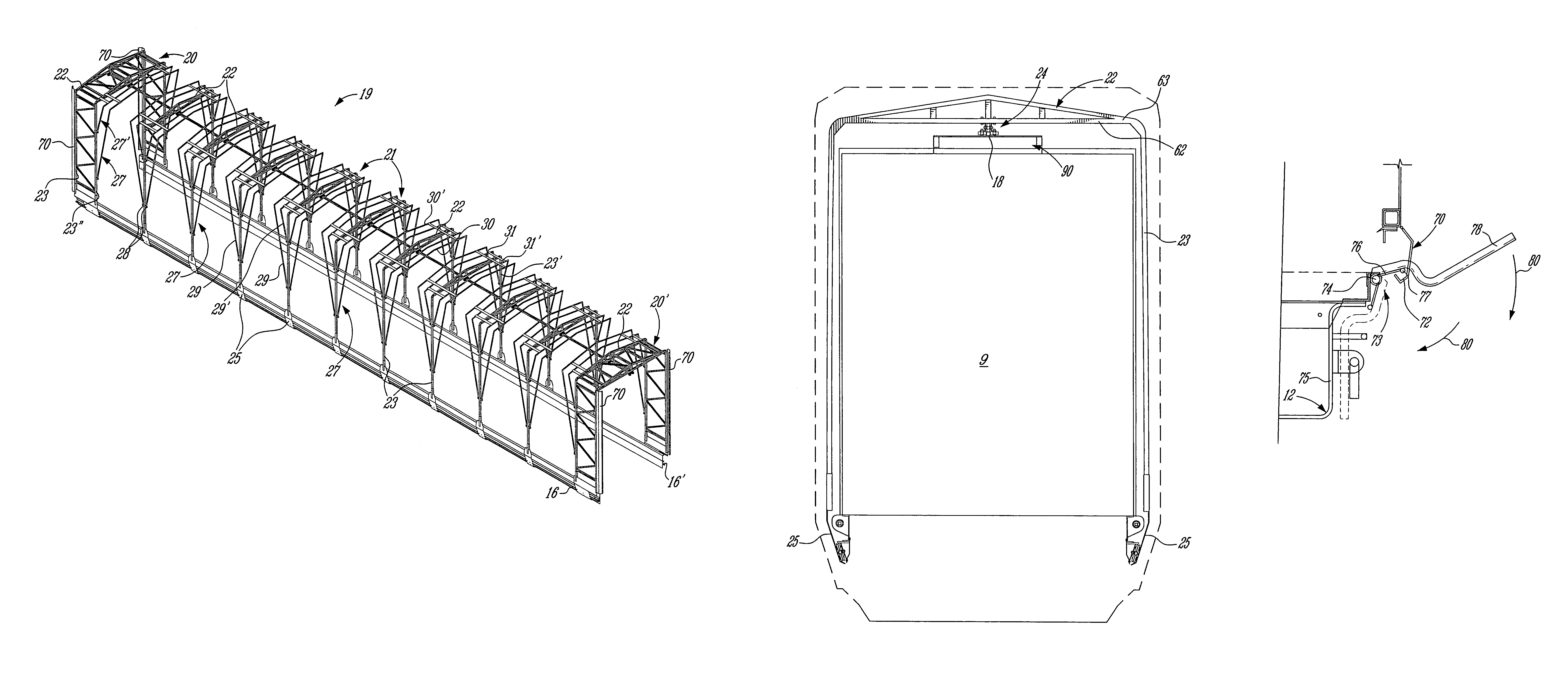 Slidable cover assembly for merchandise carrying vehicle platforms