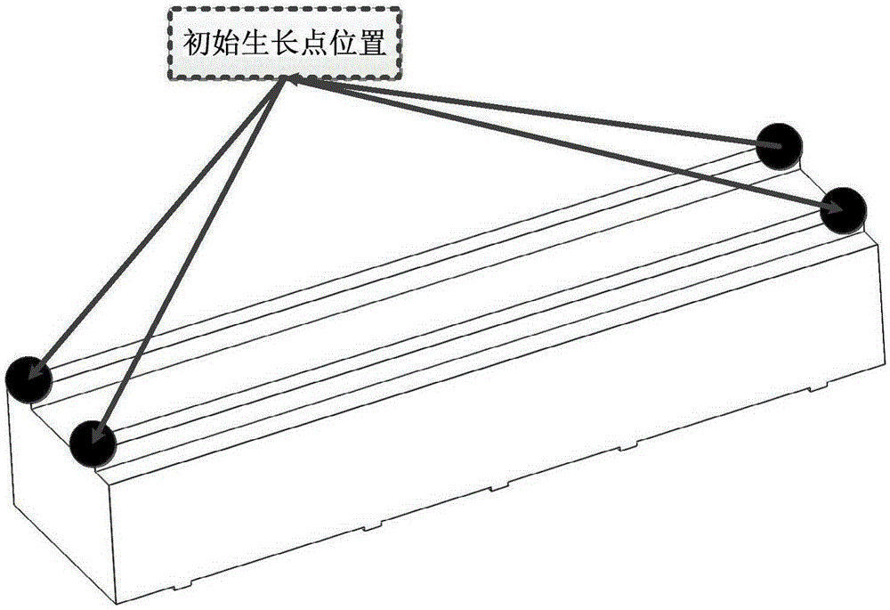 Growth type topological optimization design method of reinforcing rib