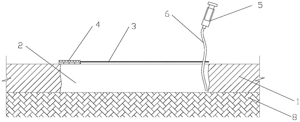 Microbial deposition of calcium carbonate to plug cracks in cast-in-place concrete slabs or bottom slabs