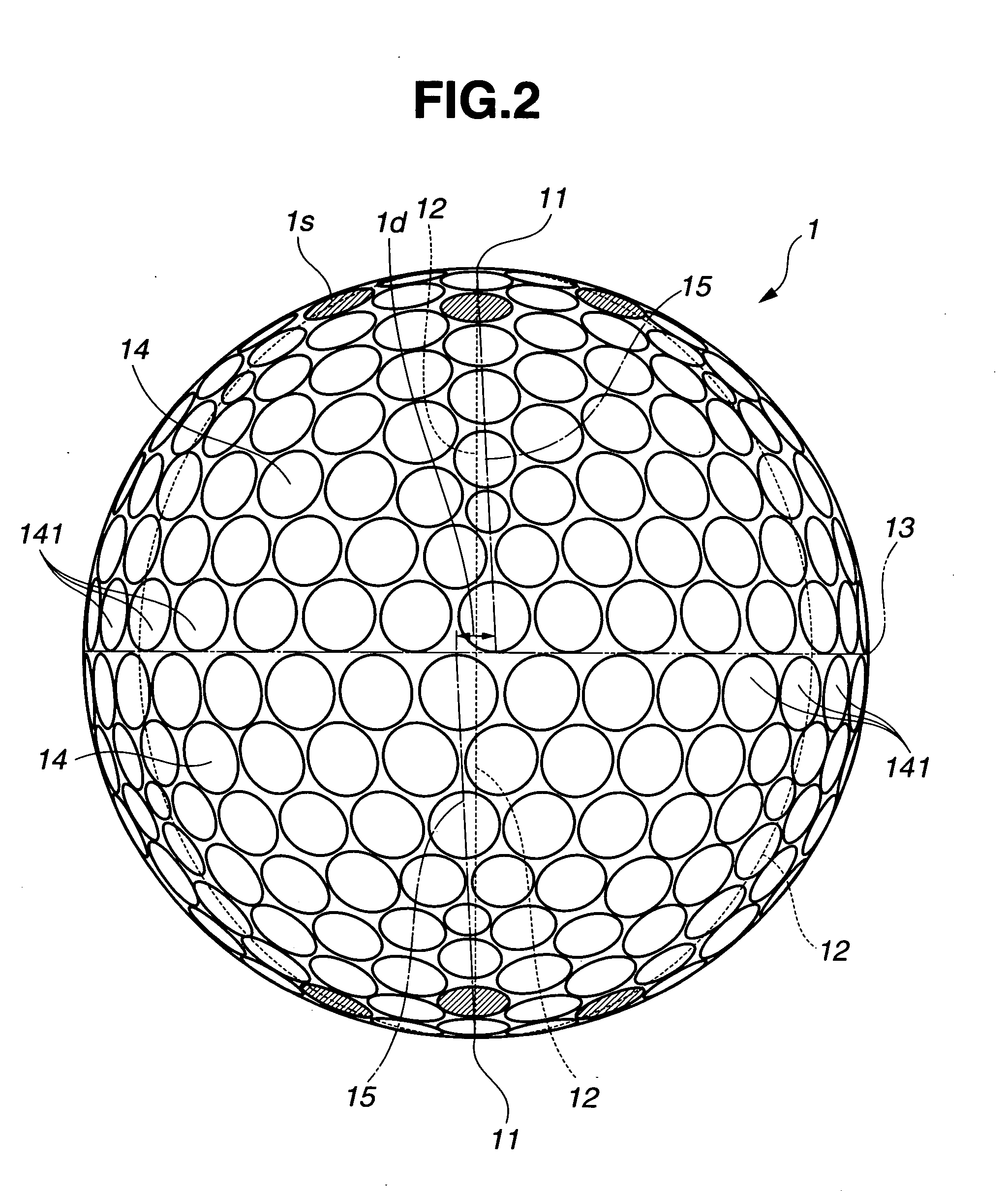 Golf ball dimple arrangement method