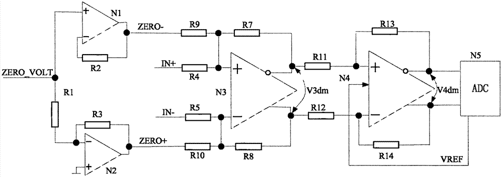 Peak power probe hardware adjustment zero offset circuit and method