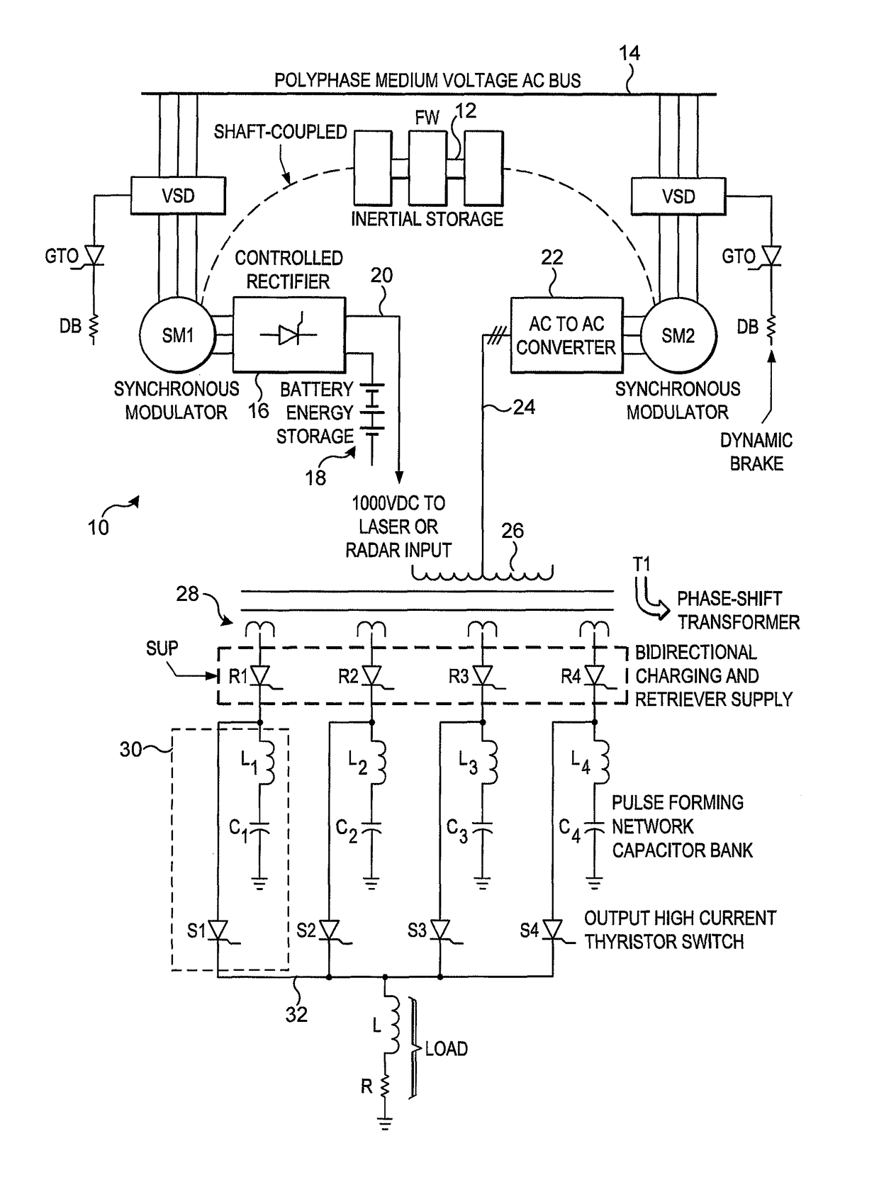 Method and apparatus for control of pulsed power in hybrid energy storage module