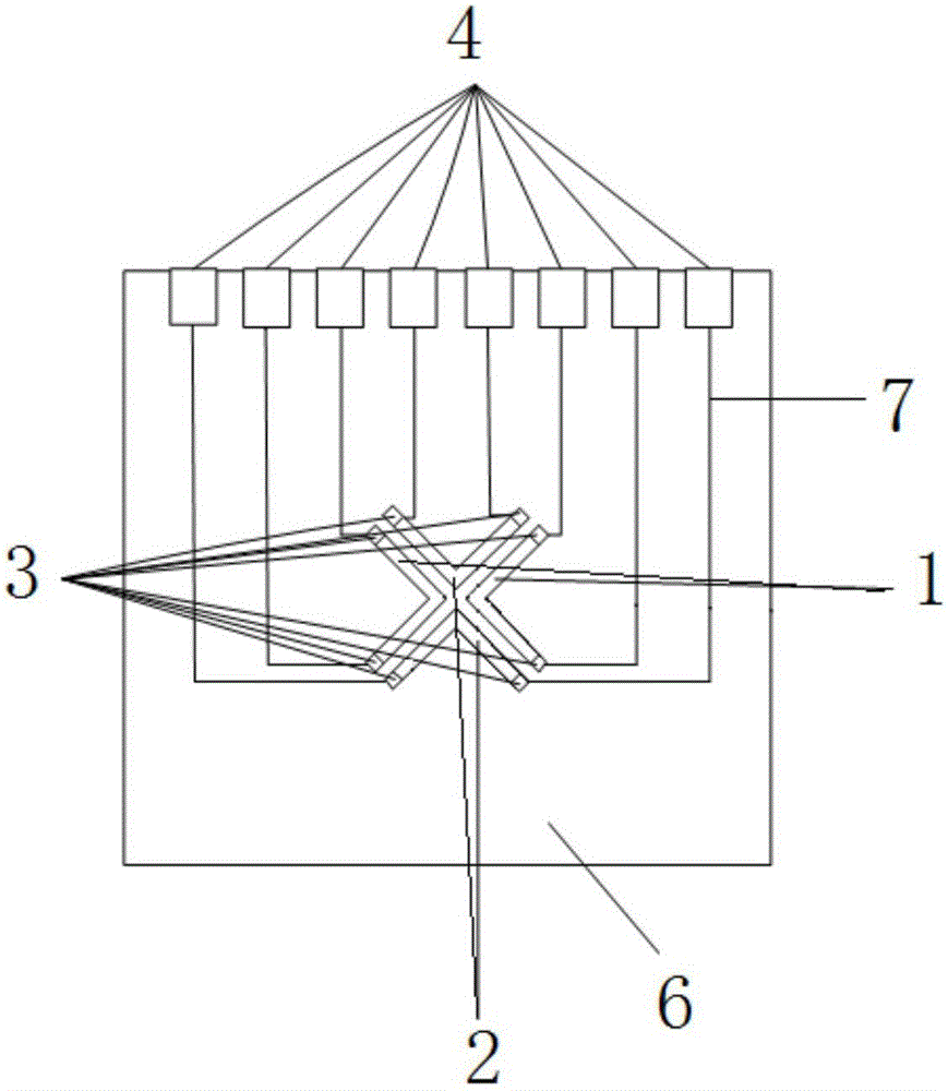 Two-dimensional flexible shear stress sensor and measuring method thereof