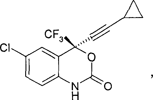 Method for synthesizing anti-AIDS pharmaceutical efavirenz