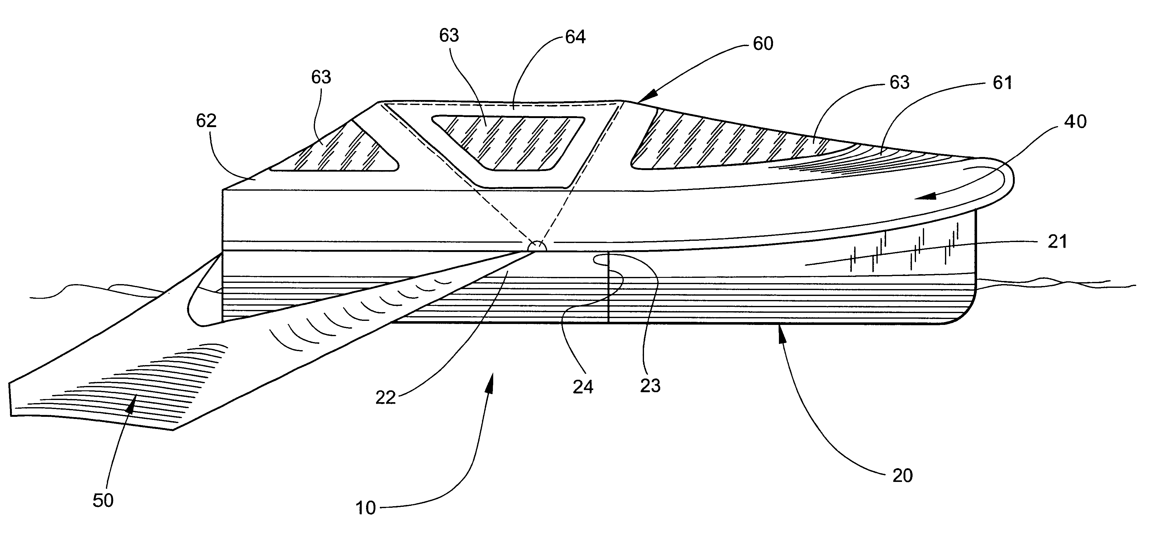 Folding rigid-inflatable boat