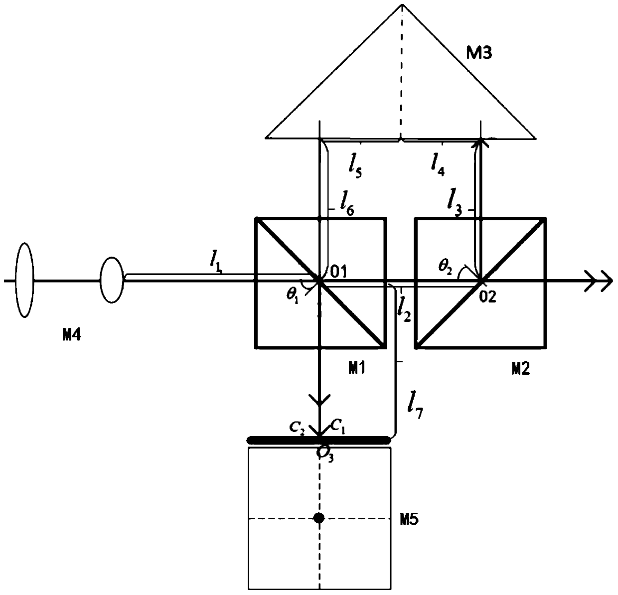 Laser beam orientation measuring device and method