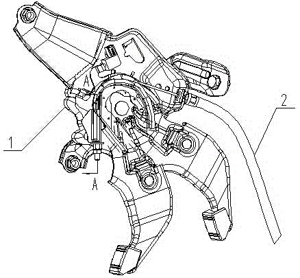 Pedal parking brake cable adjusting mechanism and assembling method thereof