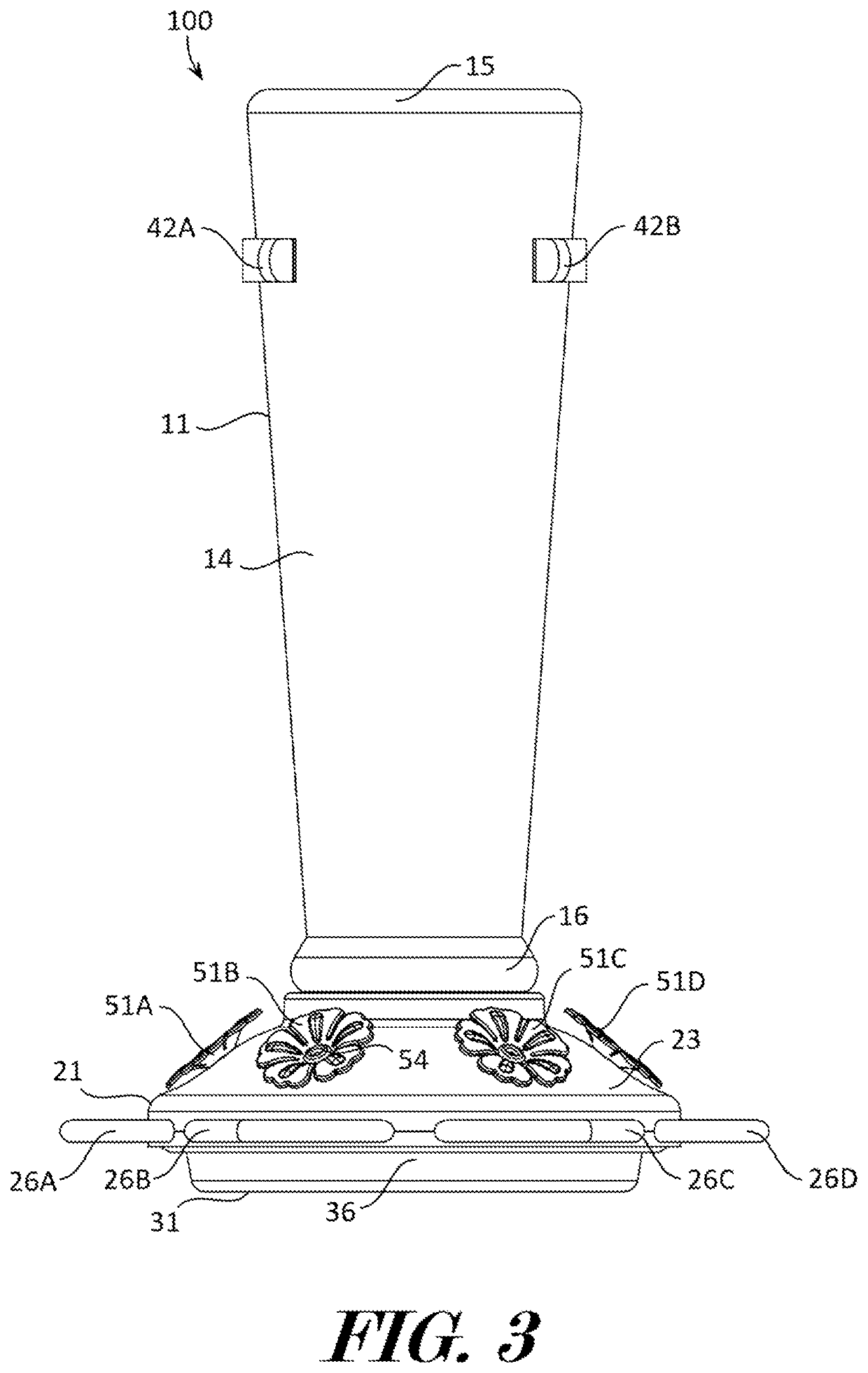 Bird fluid feeder device