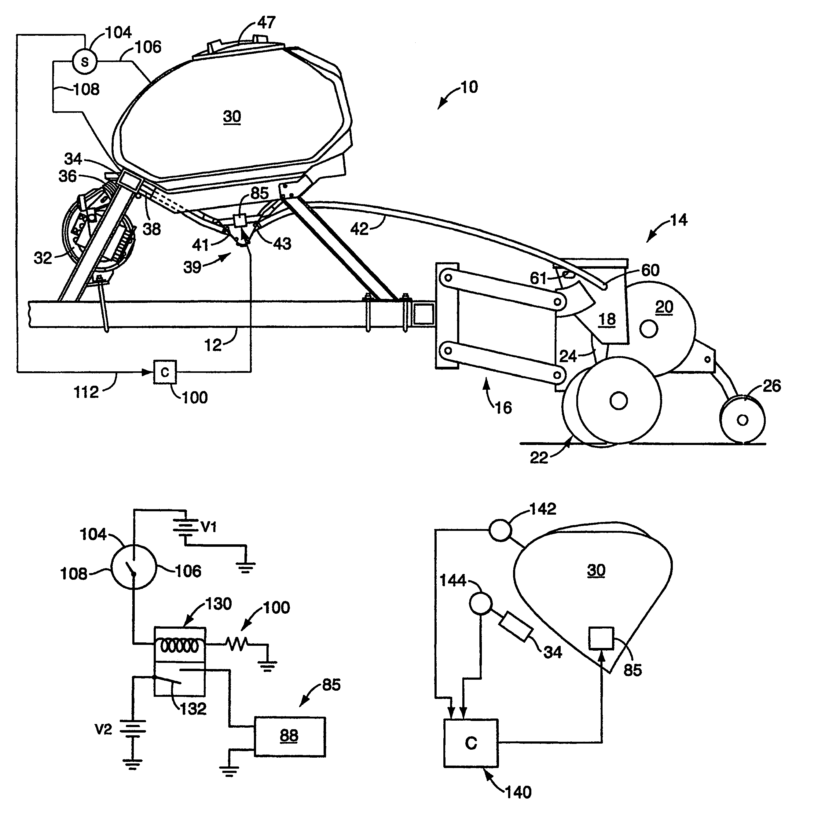 Agitation system for an agricultural machine product distribution system