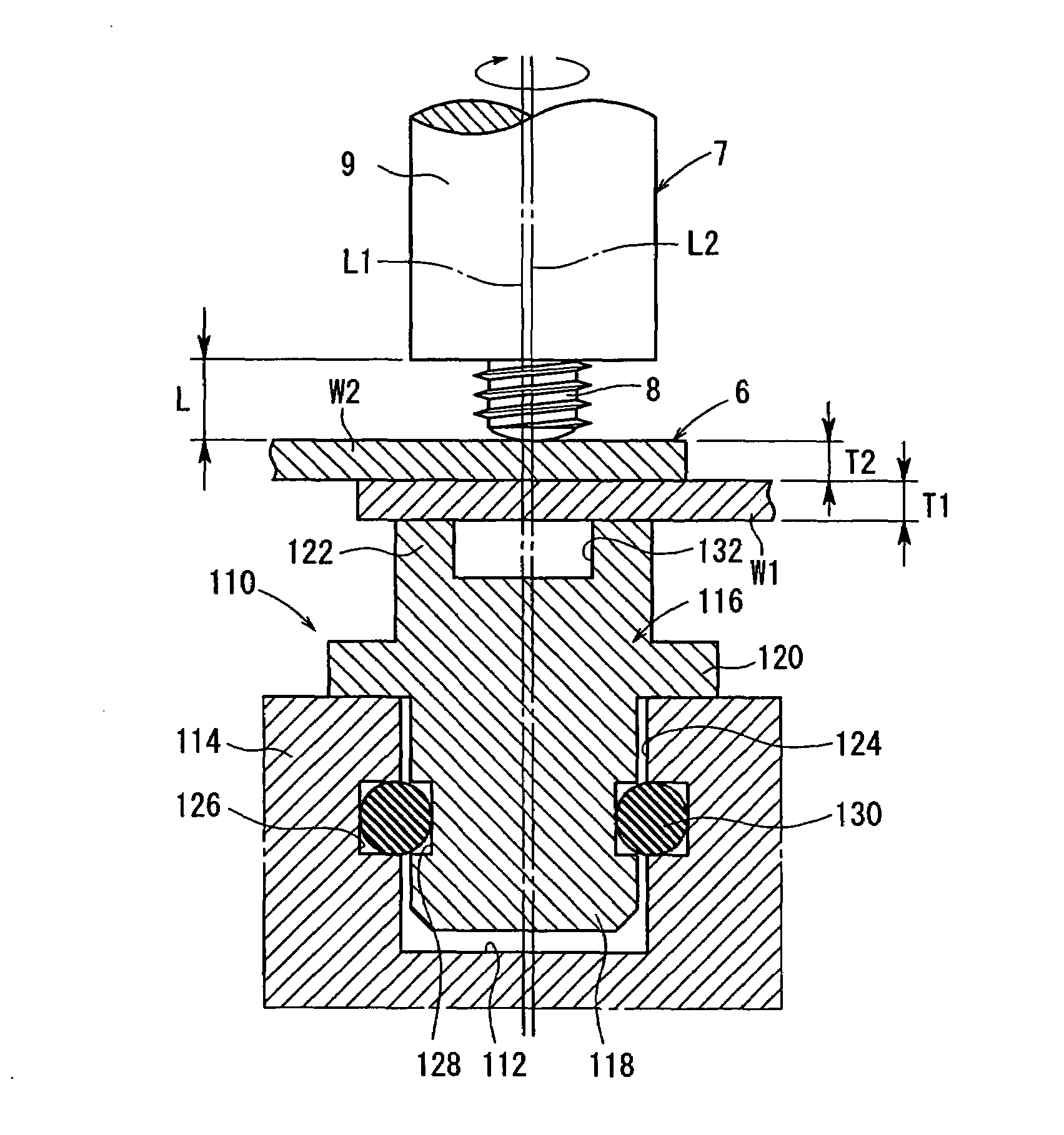 Method for friction stir welding, jig therefor, member with friction stir-welded portion, and tool for friction stir welding