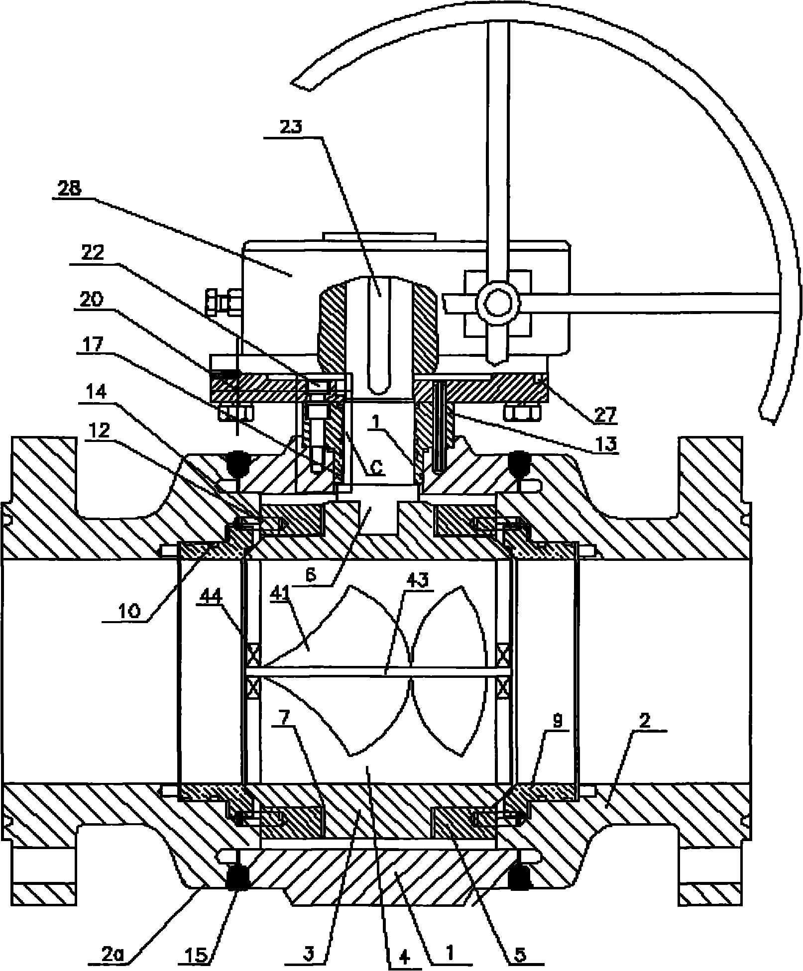 Metal hard-sealing ball valve