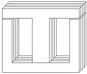 Multiphase direct-current uncoupling integrated inductor