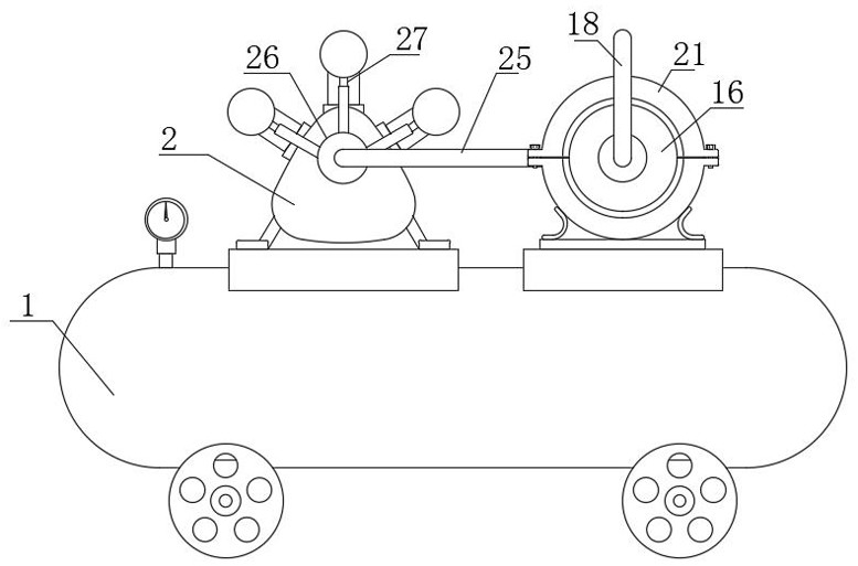 Energy-saving and noise-reducing air compressor