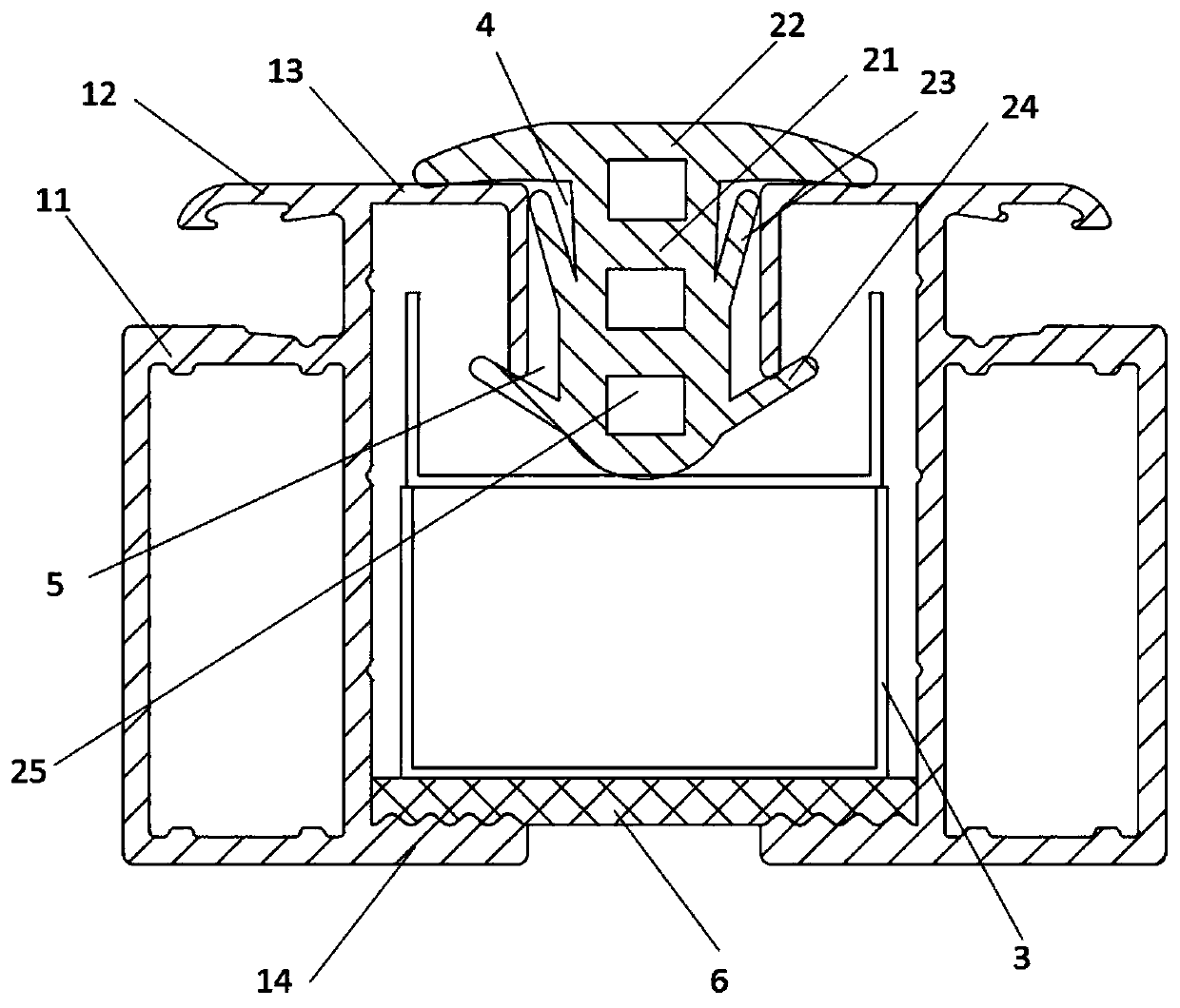 Photovoltaic waterproof system used for low-gradient roof