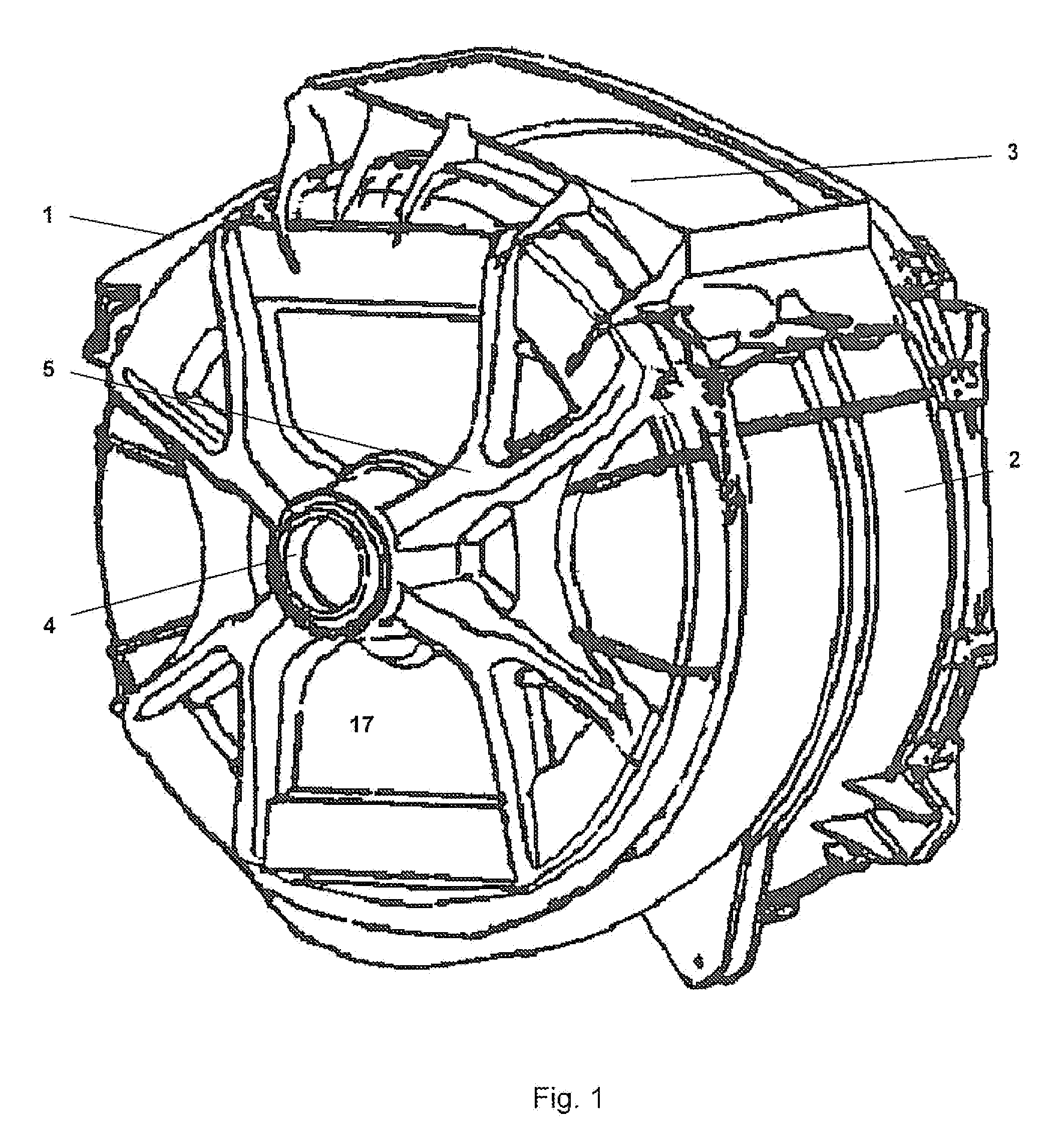 Aggregate for a washing machine with a plastic sudsing container