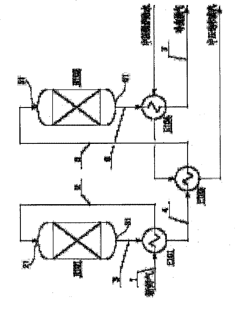 Built-in cold wall type shift reactor for heat exchanger and direction connection structure for shift reactor and downstream heat exchanging equipment