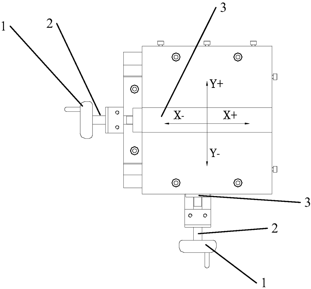 Ferrite hole channel machining device for phase shifter