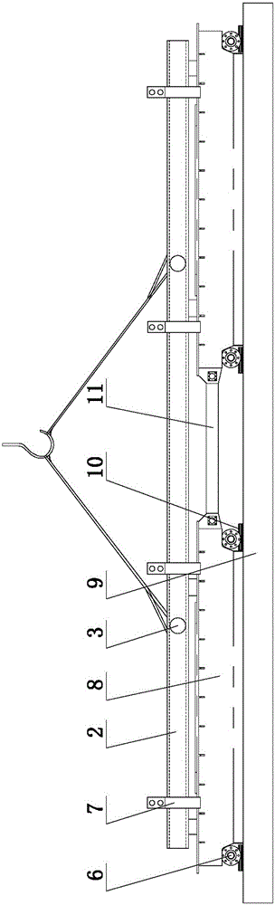 Aluminum electrolytic multifunctional crane end beam combination hoisting special tooling fixture