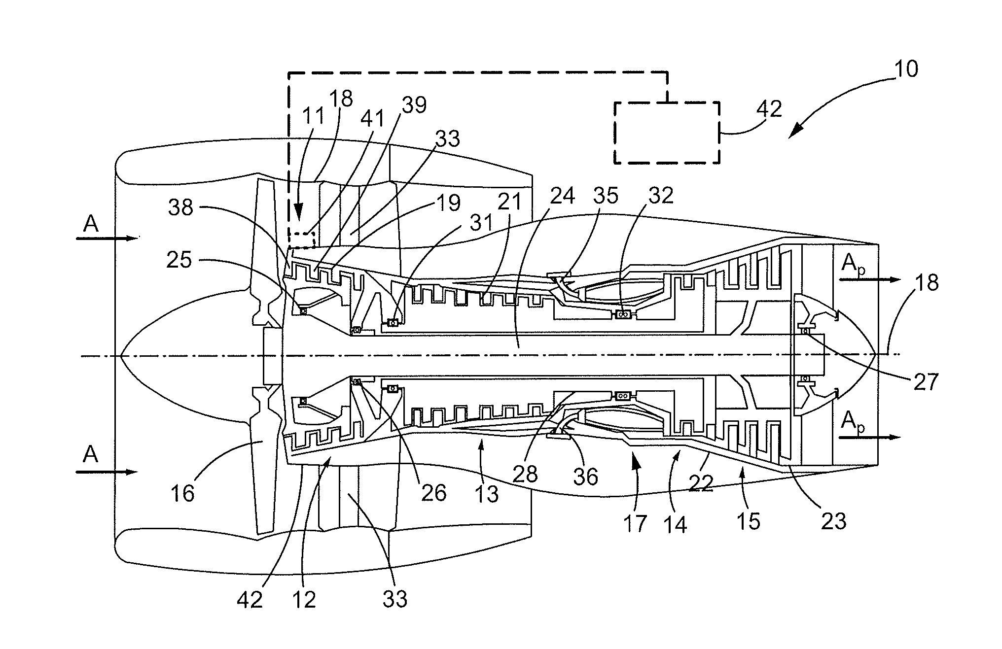 Low Pressure Compressor Variable Vane Control for Two-Spool Turbofan or Turboprop Engine