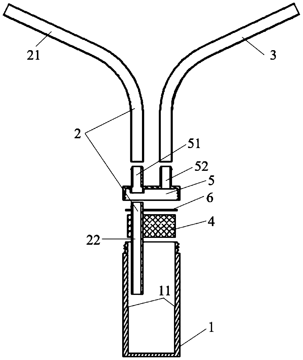 Oil-gas separation device for testing oil-gas separation efficiency of engine