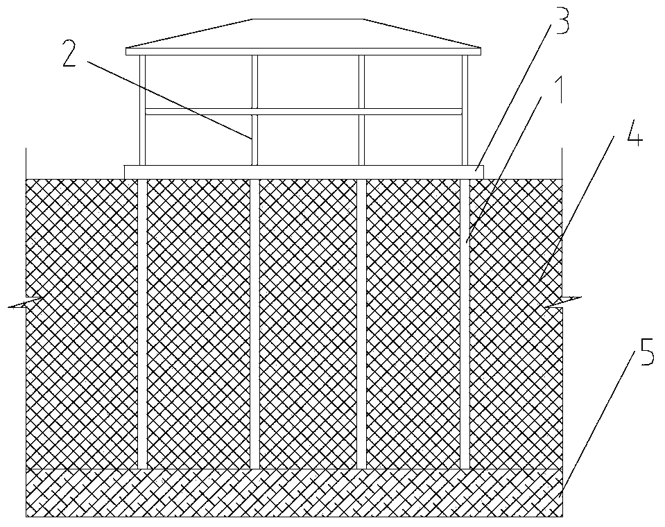 Method for supporting existing building underground added storey through original pile foundations