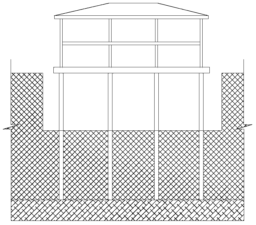 Method for supporting existing building underground added storey through original pile foundations