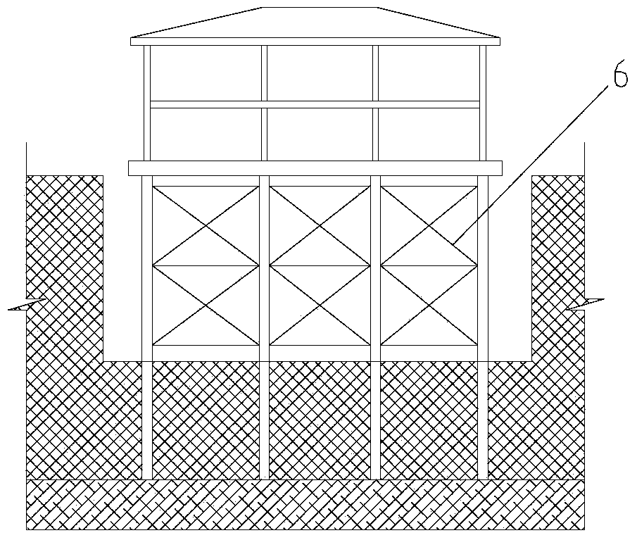 Method for supporting existing building underground added storey through original pile foundations