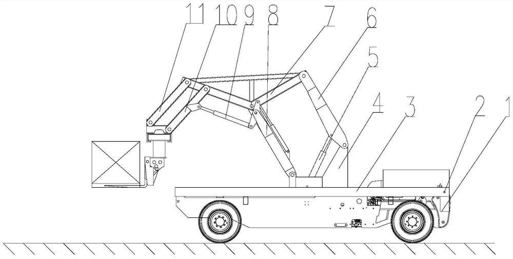 Cargo loading and unloading device and cargo loader