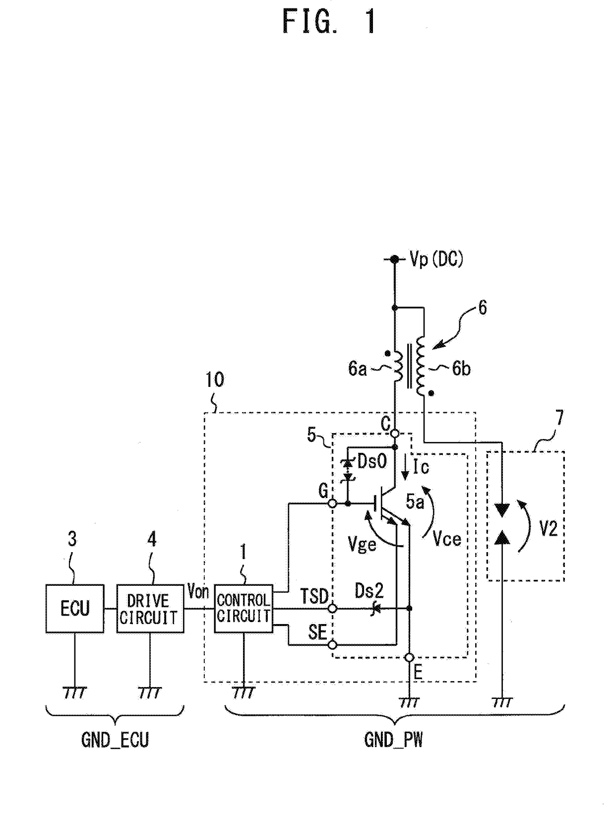 Control circuit for semiconductor switching element, and semiconductor device