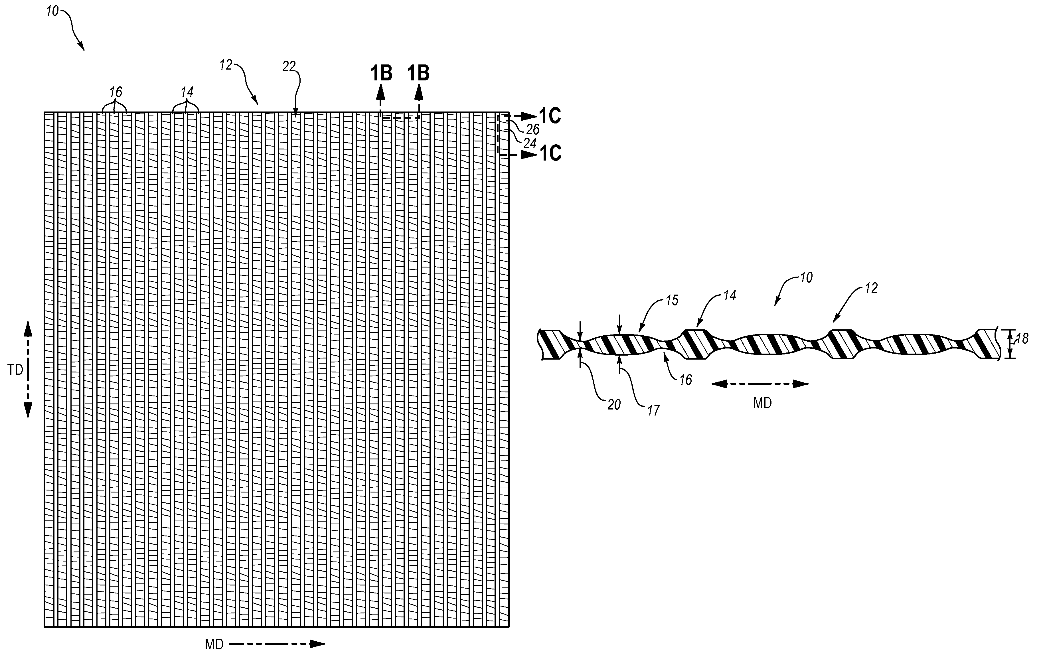 Incrementally-stretched thermoplastic films with enhanced look and feel and methods for making the same