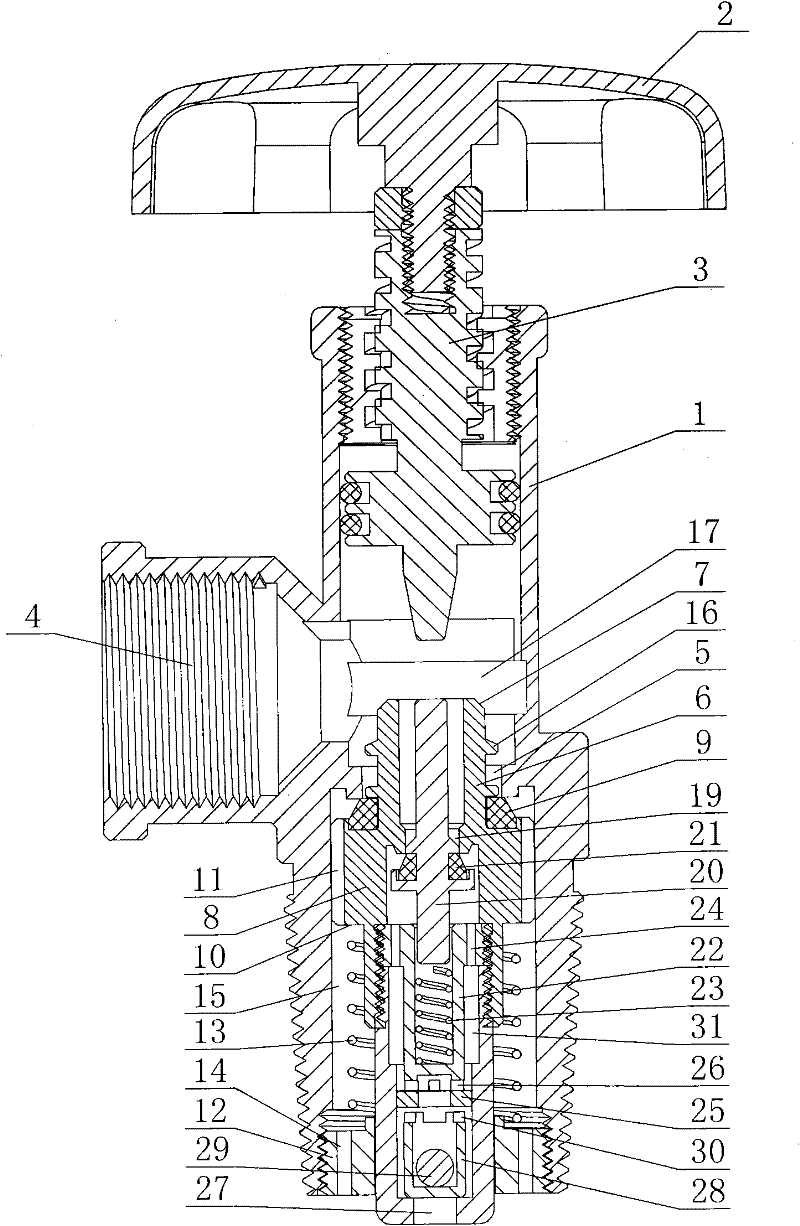 Petroleum gas steel bottle control valve