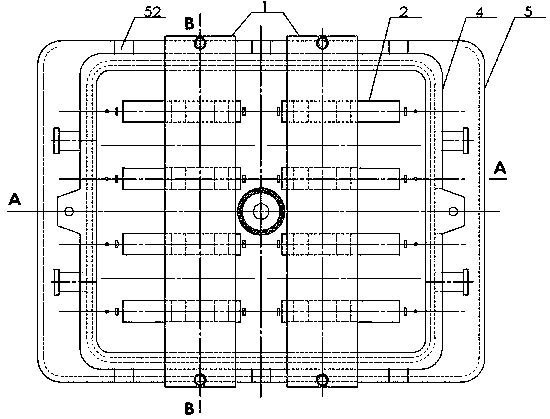 Mould weight fastening device and method for casting assembly line resin sand