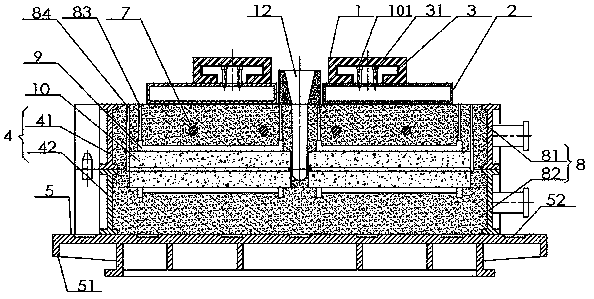 Mould weight fastening device and method for casting assembly line resin sand