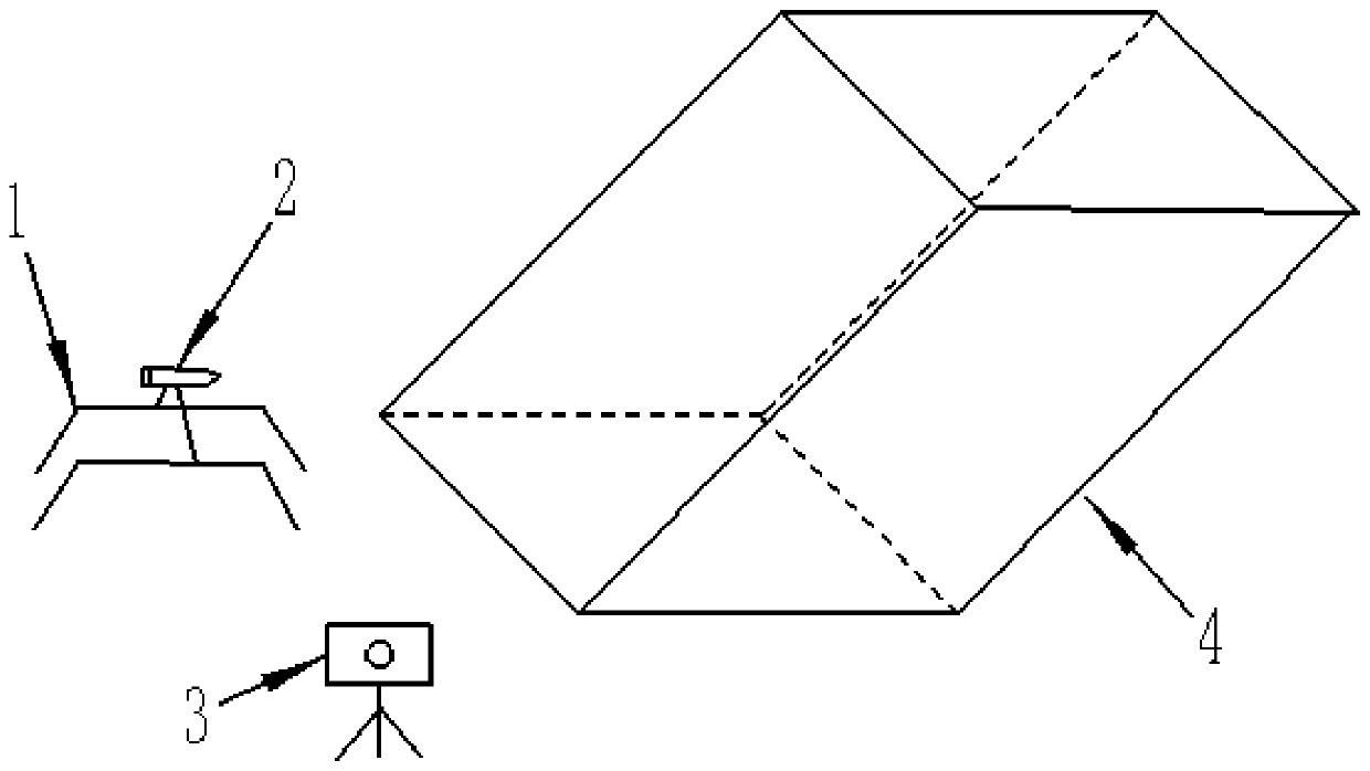 Large-size reinforced concrete target plate penetration hole three-dimensional contour measurement method