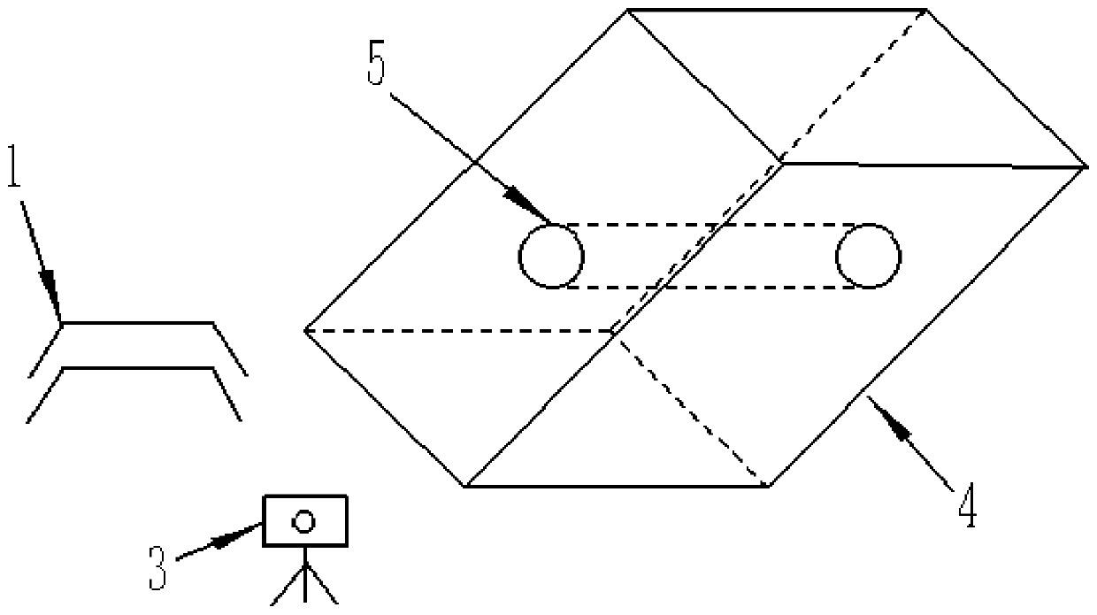 Large-size reinforced concrete target plate penetration hole three-dimensional contour measurement method