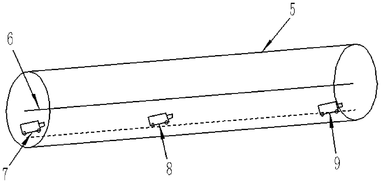 Large-size reinforced concrete target plate penetration hole three-dimensional contour measurement method