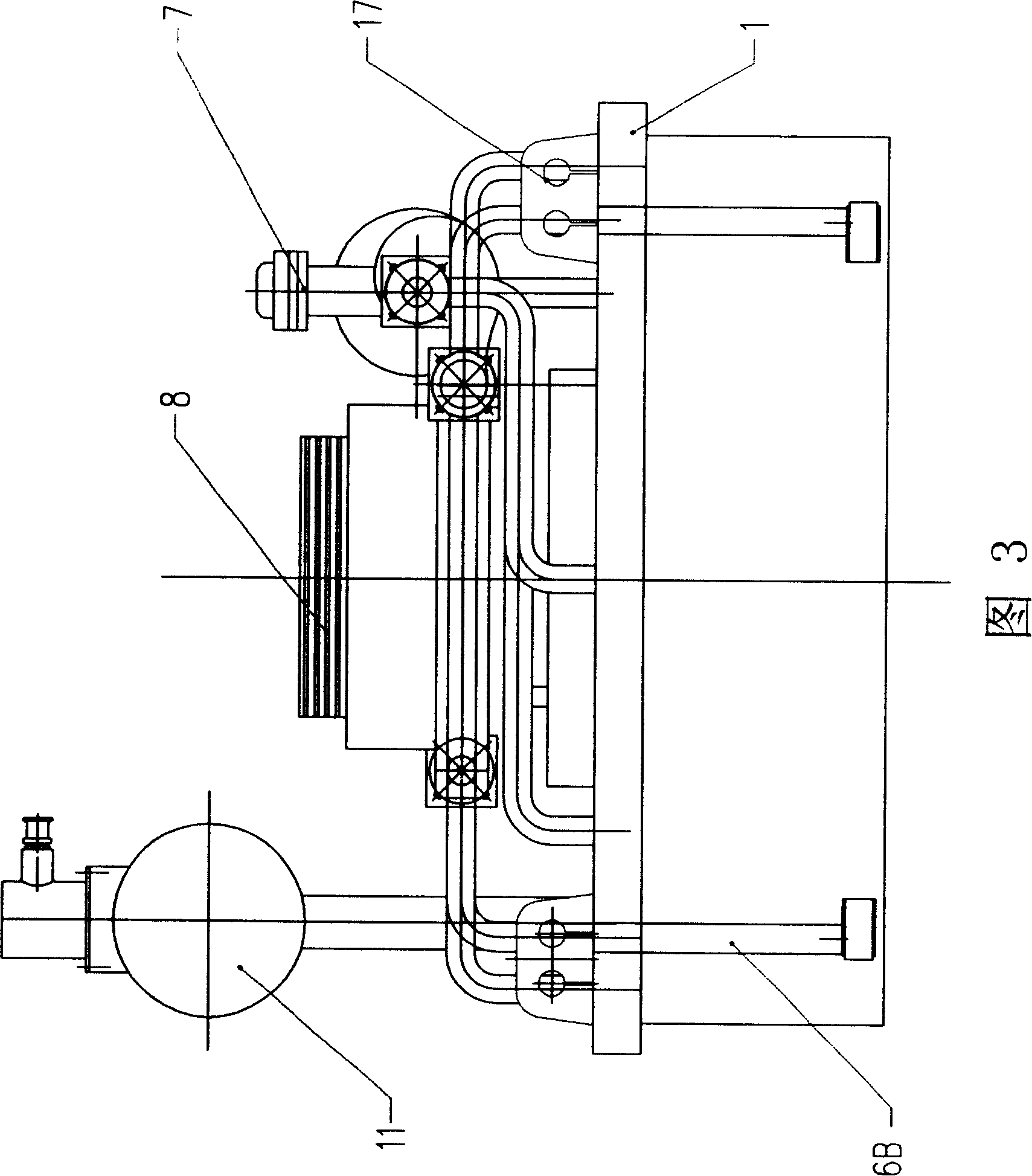 Circulating oil-cooling type electric-magnetic iron remover