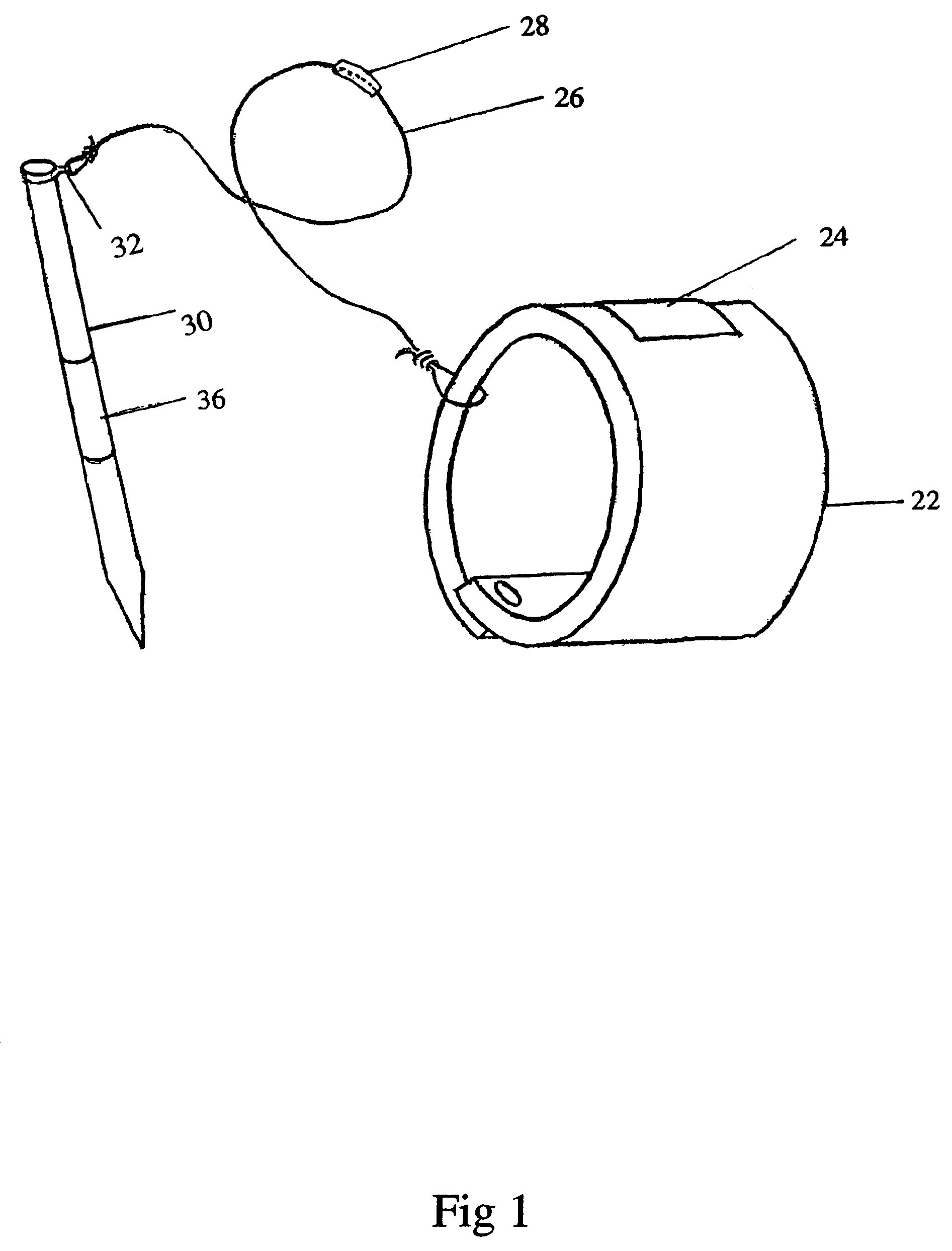 Writing instrument holding and retaining device